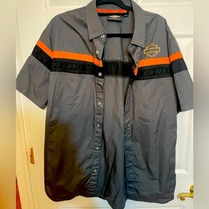 Mens XL Harley Davidson button down